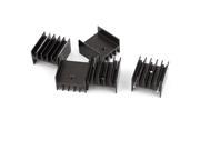 5 Pcs 25mmx23mmx16mm Black Aluminum Heatsinks Radiator Needles for Mosfet IC