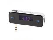 Purple Backlight LCD Display Wireless 3.5mm FM Transmitter for MP3 MP4