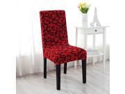 Removable Chair Covers Stretch Slipcovers Short Seat Cover Red Black
