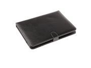 10.1 Inch Folio Artificial Leather Tablet Protector Case Cover Keyboard Case for Universal Android Tablet PC (Black)