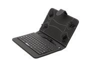 7 Inch Folio Artificial Leather Tablet Protector Case Cover Keyboard Case for Universal Android Tablet PC (Black)