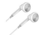 New IRULU Earphones Headsets 3.5mm Stereo with MIC for Cellphone Smartphone White