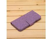 4.7 Luxury Slim Wallet Bling Rhinestone Flip Case Cover For iPhone 6 Purple
