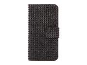5.5 Luxury Slim Wallet Bling Rhinestone Flip Case Cover For iPhone 6 Plus Black