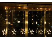 2.5M 168 LED Romantic Stars Curtain String Fairy Light for Party Wedding Xmas Warm White