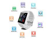 iRULU U8 Smart Watch Bluetooth Google Android and Apple iOS Compatible Music Play Photo Function Fitness and Sleep Tracker - White
