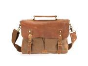 Mens Womens Vintage Canvas Crazy Horse Leather Shoulder Bags Messenger Bag Tote Briefcases Casual Bags Canvas Leather