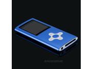 New 8GB 8G Slim Mp3 Mp4 Mp5 Player with 1.8 LCD Screen FM Radio Games Movie blue