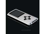 New 8GB 8G Slim Mp3 Mp4 Mp5 Player with 1.8 LCD Screen FM Radio Games Movie Silver