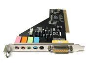 New PCI 6 Channel CH 5.1 Surround 3D Sound Audio Card with MIDI Game Port