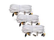 3 50 feet Video Power BNC Cable DVR Security CCD Camera CCTV Wire Cord New b5e