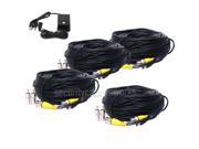 4 100ft BNC CCTV Video Cable CCD DVR Security Camera Wire w Power Supply b5y