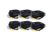 6 100ft Video Power Cable CCD DVR CCTV Security Camera BNC RCA Wire Cord b5r
