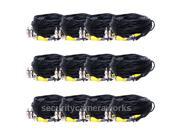 12 100ft Security Camera Video Power Cable BNC CCTV DVR Surveillance Wire BYC