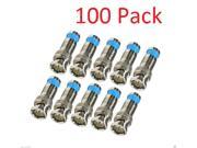 100 Pack BNC Male Waterproof Compression Connector for RG59 Coax Cable CCTV