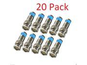 20 Pack Lot BNC Male Waterproof Compression Connector for RG6 Coax Cable CCTV