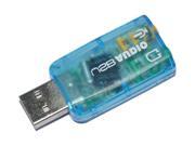 USB2.0 to 5.1CH Audio Sound Adapter Stereo surround Blue color