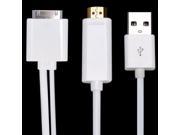 Dock 30 Pin Dock to HDMI HDTV TV Charger Adapter Cable USB For iPad 2 3 iPhone 4 4S iPod Touch 4th 1.8M