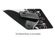 New Soft Mouse Pad Neoprene Laptop PC MousePad Swirl Black Grey