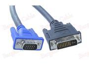 New 5FT DVI I 24 5 Male to VGA Male Video Monitor Cable DVII1 H151 10