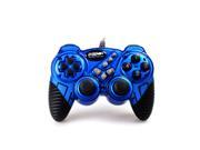 USB 2.0 Wired Gamepad Double Shock Joystick Joypad Game Controller for PC Laptop Blue