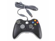 Black Wired USB Controller for Microsoft Xbox 360 Console