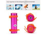 ETopSell 4GB Swimming Diving Water Waterproof MP3 Player FM Radio Earphone Pink