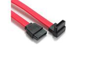Right Angle To Straight SATA HDD Hard Driver Cable Red
