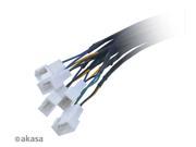 Akasa AK CBFA07 45 Black Fan Splitter Cable 45cm for 5 PWM Fans New