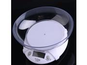 WH B09L 7kg 1g LCD Digital Electronic Kitchen Scale with Backlight and Bowl