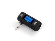 Mini LCD 3.5mm Audio Car FM Transmitter Handsfree remote control For iPod iPhone mobile phones