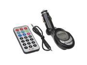 SD MMC USB MP3 Wireless LCD In Car FM Transmitter with remote controller Audio Cable