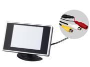 3.5 Inch TFT LCD Car Automobile Vehicle Rear view Rearview Monitor Screen Reverse Back Up Camera Kit DVD VCR