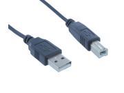 New 15ft 15feet USB2.0 A Male to B Male Printer Scanner Cable Black U2A1 B1 15BLK