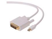New 6FT White Mini DP DisplayPort to DVI Dual Link Adapter Cable For MacBook Pro Air