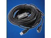50 FT USB 2.0 Extension Cable Male to Female Active Repeater Black PC Laptop 15M