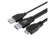 USB 3.0 A Male to Micro USB 3 Y cable with extra usb Power for 2.5 Mobile HDD