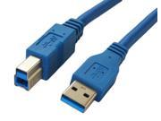 Premium Quality Blue 6FT 6Feet USB 3.0 A Male to B Male Cable Cord