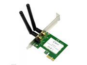Wireless Lan PCI PCI e Express Adapter Card 300Mbps 802.11 n b g 2 Antenna New