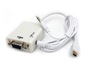 Micro HDMI Input To VGA With Audio Output Port Projector Adapter Conversion Cable
