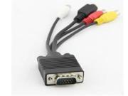 PC VGA to S Video AV 3RCA TV S VIDEO Out Converter Adapter Cable