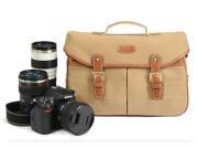 Westlinke Ghope Retro Vintage Canvas DSLR SLR Camera Bag Case For Canon D3200 650D 60D Brown Color (L)
