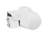 Westlinke Vintage PU Leather Digital Camera Case for Samsung Camera NX2000 Camera with 20-50mm Lens White With Strap