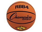Champion Sport RBB4 Rubber Sports Ball For Basketball No. 6 Intermediate Size Orange