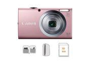 Canon PowerShot A2400 Digital Camera Pink Bundle 8GB #6189B001 PA