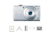Canon PowerShot A2600 Digital Camera, Silver, Bundle w/8GB Card & MORE