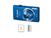 Canon PowerShot ELPH 115 IS Digital Camera, Blue, Bundle with Case, 8GB Card
