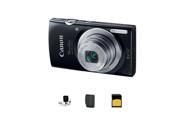 Canon PowerShot ELPH 135 Digital Camera, Black With Basic Accessory Bundle