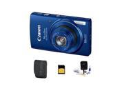 Canon PowerShot ELPH 150 IS ELPH Digital Camera, Blue With basic Bundle