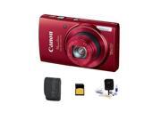 Canon PowerShot ELPH 150 IS ELPH Digital Camera, RED With Basic Bundle